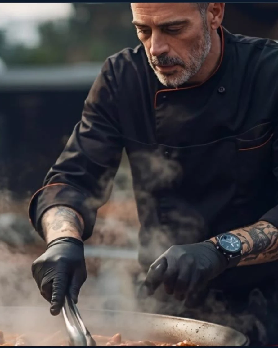 Chef Antonino Correnti cocinando en directo